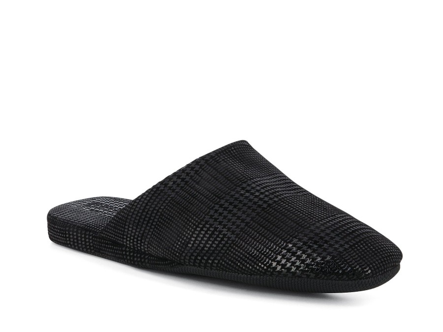 Man GEDA SLIPPERS Slippers | Grundy Black~Grey | Peter Sheppard Footwear