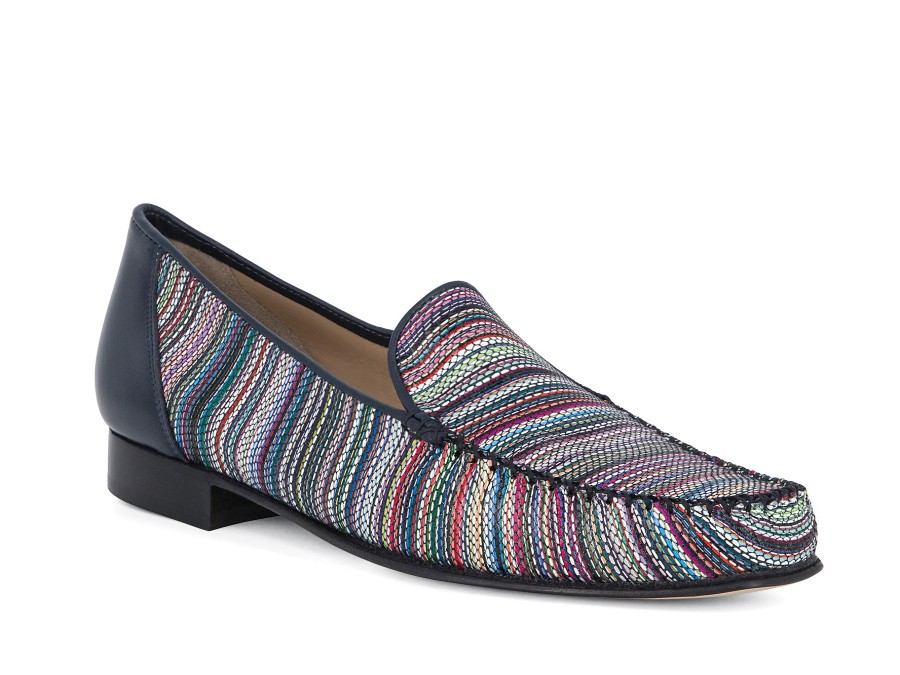 Woman LOGGIA Loafers | Luise 2 Blue Multi | Peter Sheppard Footwear