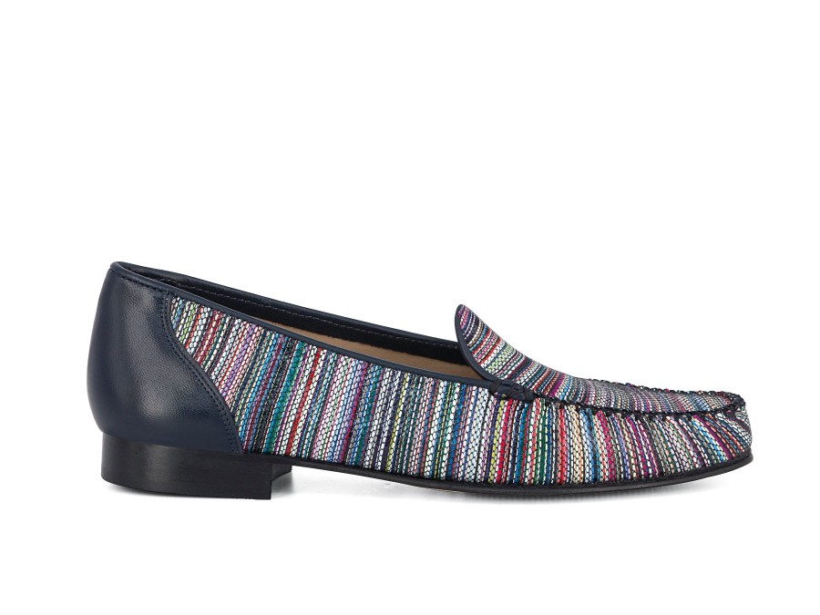 Woman LOGGIA Loafers | Luise 2 Blue Multi | Peter Sheppard Footwear