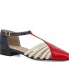 Woman ALBA TECI Ballerina Flats | Ayesha Navy~Red~White | Peter Sheppard Footwear