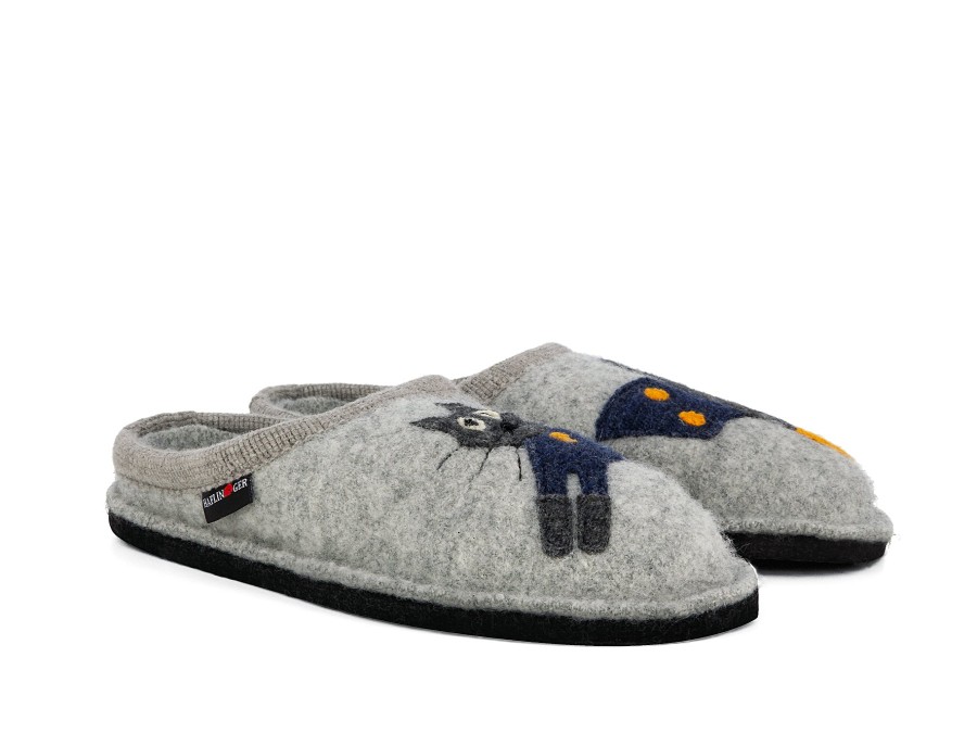 Woman HAFLINGER Slippers | Cucho Lt Grey | Peter Sheppard Footwear