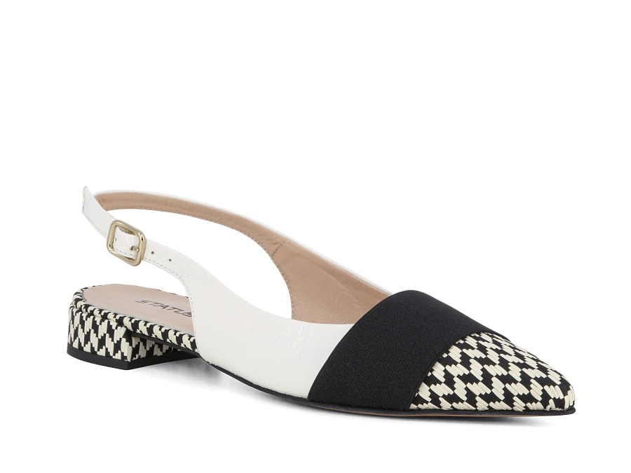 Woman STATUS Ballerina Flats | Serrano White | Peter Sheppard Footwear