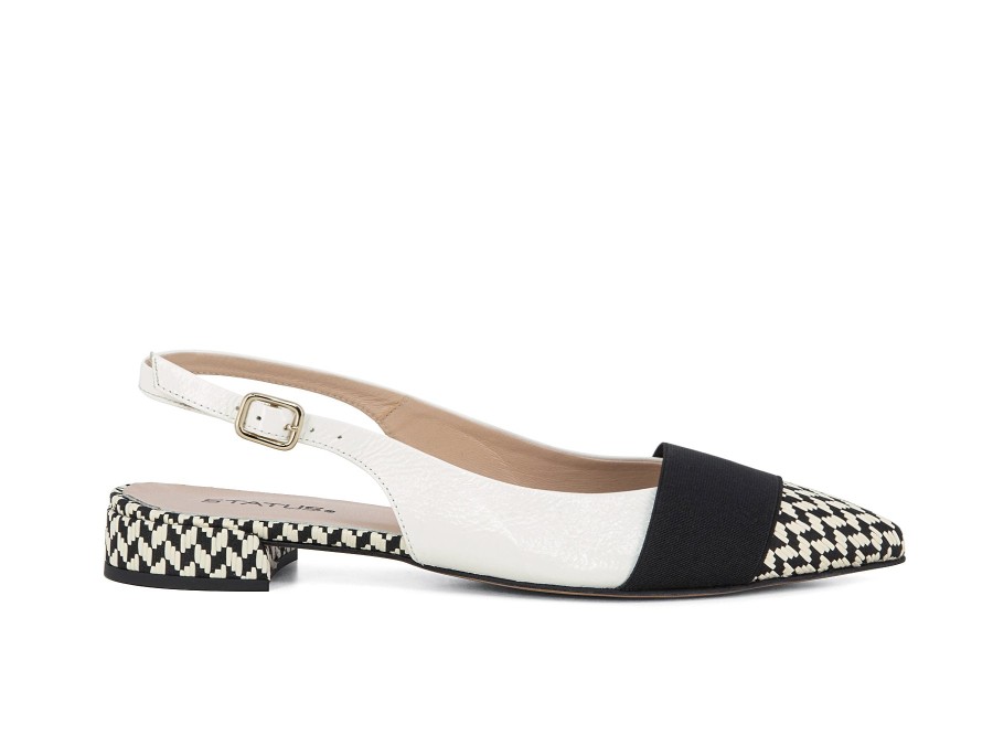 Woman STATUS Ballerina Flats | Serrano White | Peter Sheppard Footwear