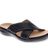 Woman REVERE Slides | Denia-R Black | Peter Sheppard Footwear