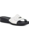 Woman ARCHE Slides | Saoxha White | Peter Sheppard Footwear