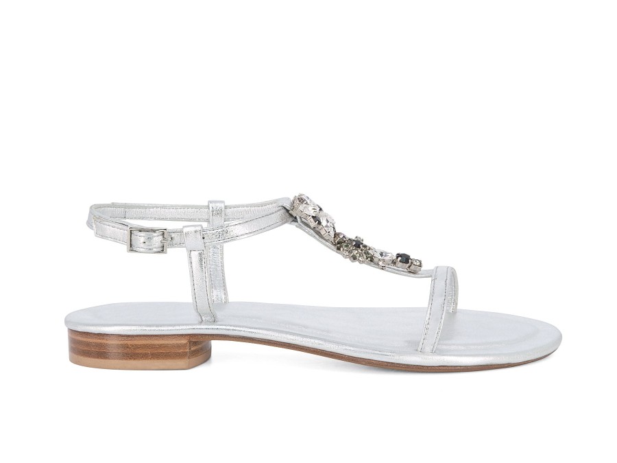 Woman VIA MERCANTI Sandals | Violetta Silver | Peter Sheppard Footwear