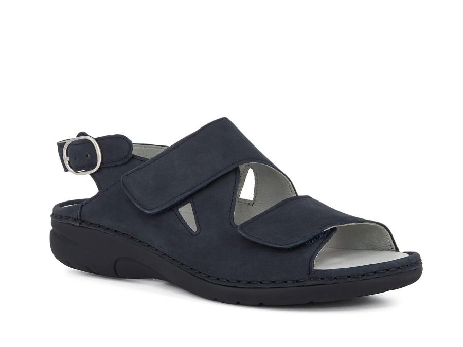 Woman WALDLAUFER Sandals | Wilston Navy | Peter Sheppard Footwear