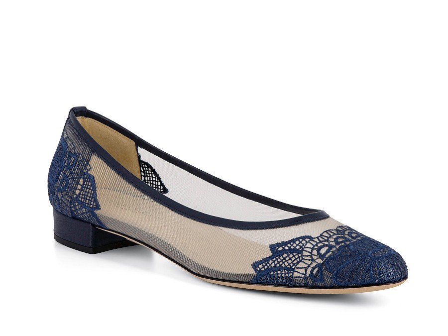 Woman PORTA ROSSA Ballerina Flats | Sevono Blue | Peter Sheppard Footwear