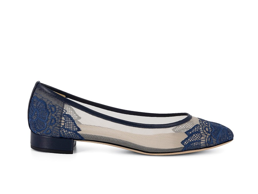 Woman PORTA ROSSA Ballerina Flats | Sevono Blue | Peter Sheppard Footwear