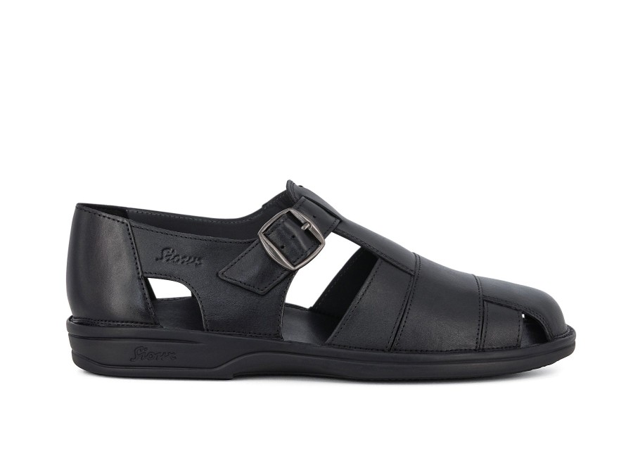 Man SIOUX Sandals | Gabun Black | Peter Sheppard Footwear