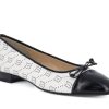 Woman BRUNATE Ballerina Flats | Beral White~Black | Peter Sheppard Footwear