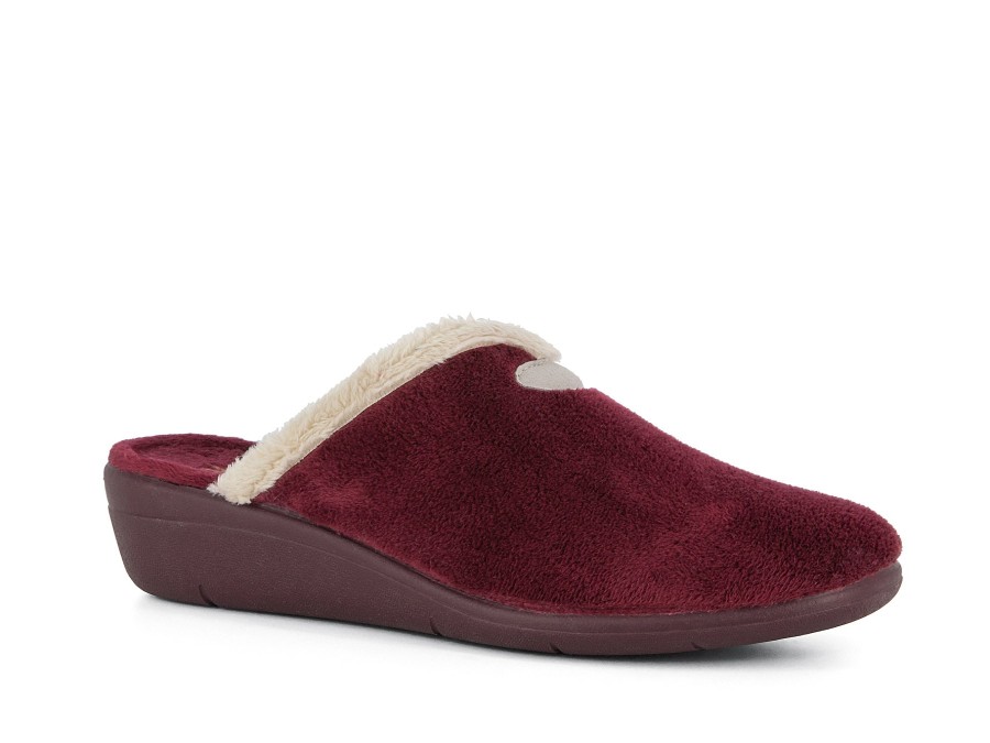 Woman CALZAMUR Slippers | Cressy Burgundy | Peter Sheppard Footwear