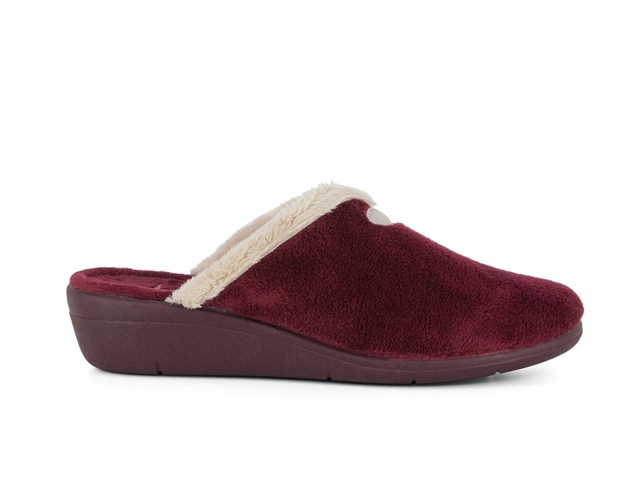 Woman CALZAMUR Slippers | Cressy Burgundy | Peter Sheppard Footwear