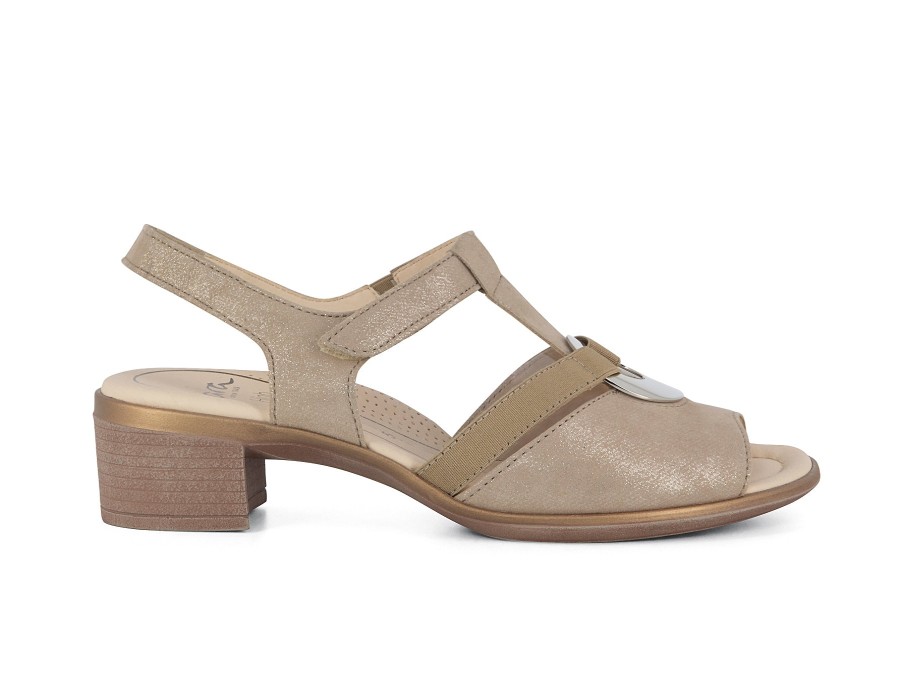 Woman ARA Sandals | 35730 Sand Metallic | Peter Sheppard Footwear