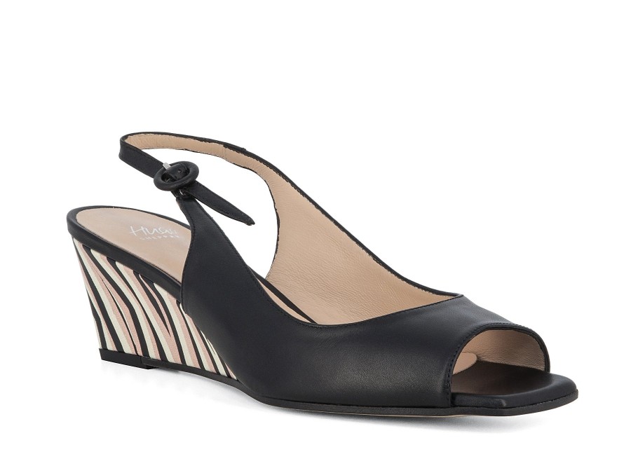 Woman HUGO SHEPPARD Wedges | Delta Black | Peter Sheppard Footwear