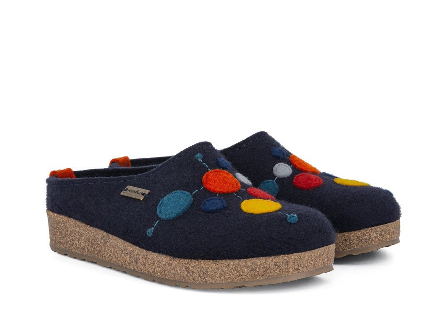 Woman HAFLINGER Slippers | Faible Marine | Peter Sheppard Footwear