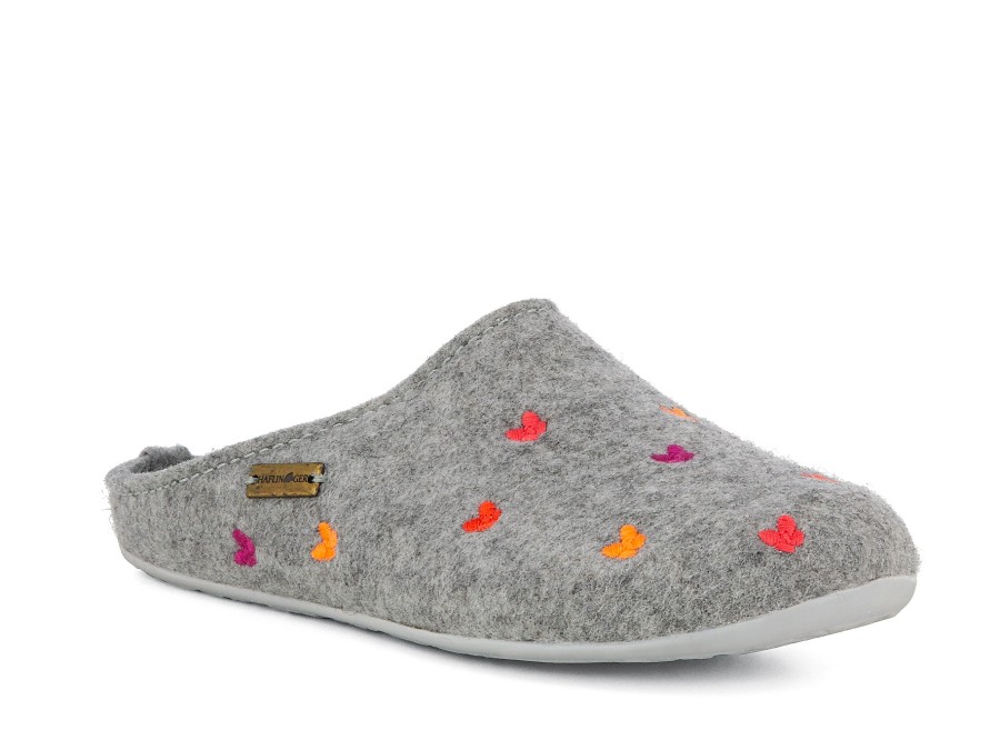 Woman HAFLINGER Slippers | Farfalline Lt Grey | Peter Sheppard Footwear