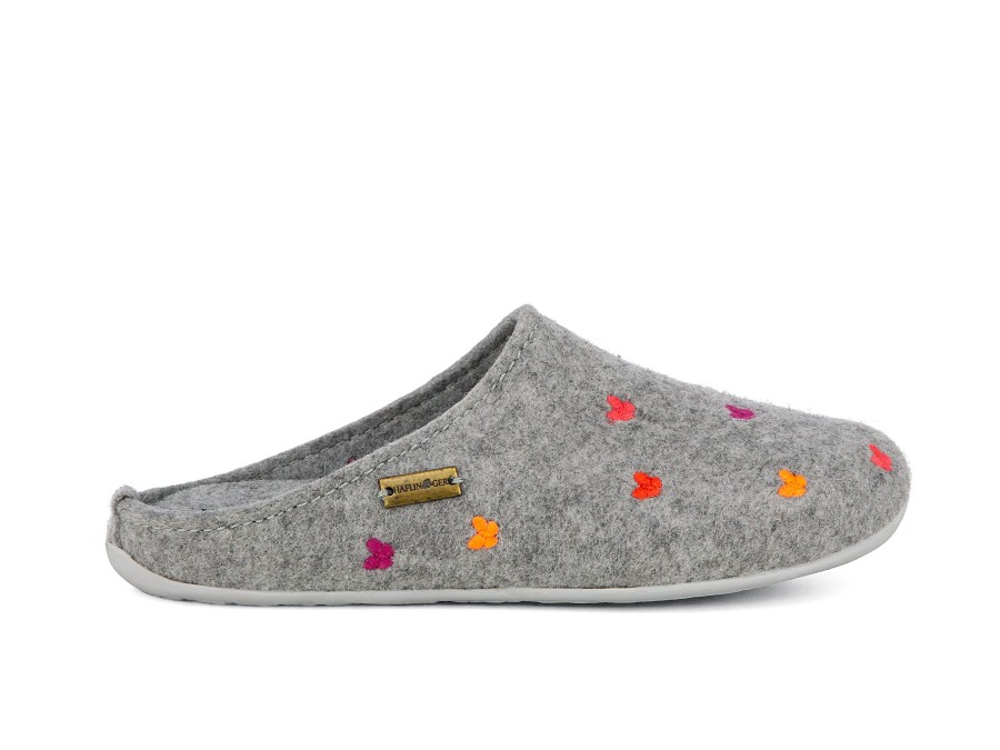 Woman HAFLINGER Slippers | Farfalline Lt Grey | Peter Sheppard Footwear