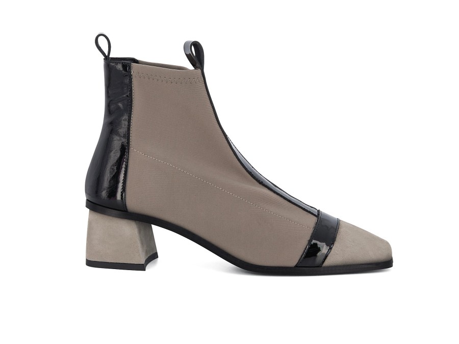 Woman HUGO SHEPPARD Ankle Boots | Draper Taupe | Peter Sheppard Footwear