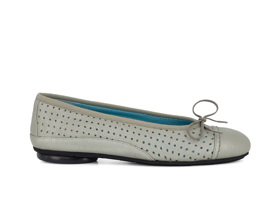 Woman THIERRY RABOTIN Ballerina Flats | Titania Sage Metallic | Peter Sheppard Footwear