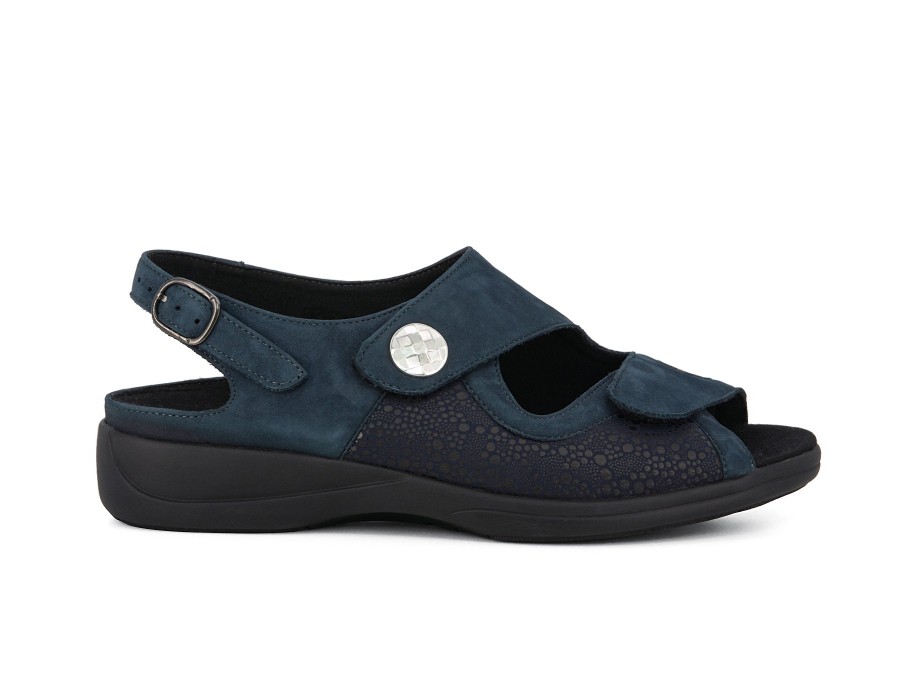 Woman SOLIDUS Sandals | Lia 2 Navy | Peter Sheppard Footwear