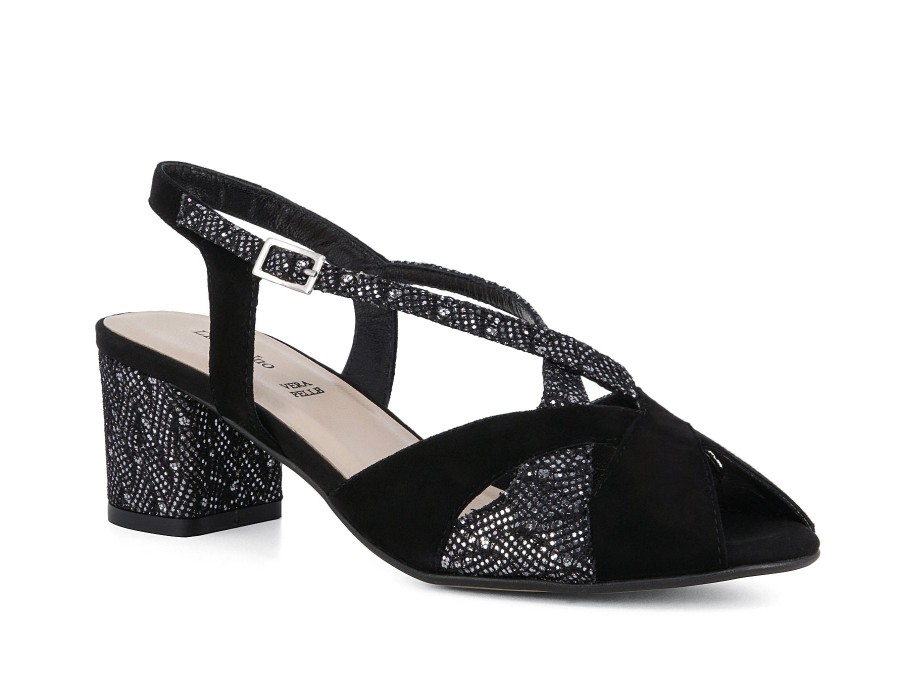 Woman LINEA UNO Sandals | Laza Black | Peter Sheppard Footwear