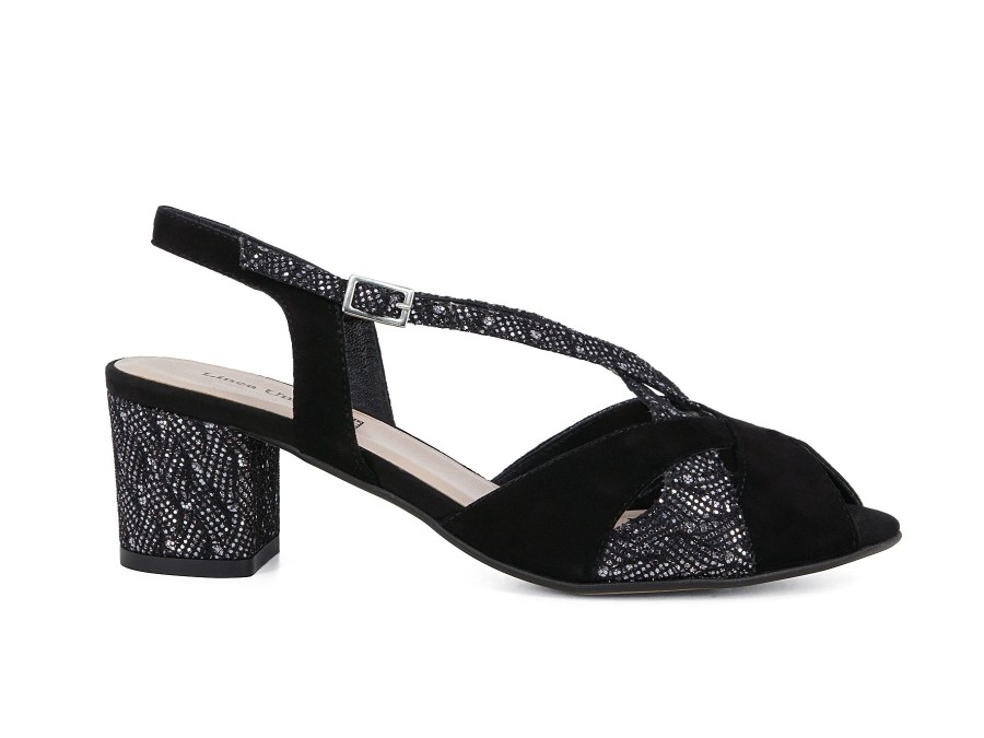 Woman LINEA UNO Sandals | Laza Black | Peter Sheppard Footwear