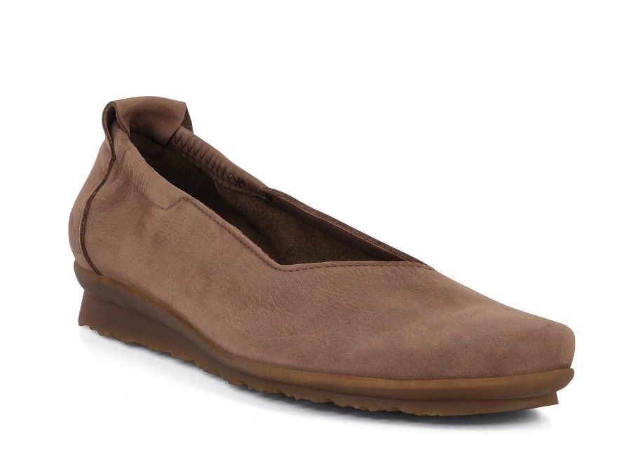 Woman ARCHE Ballerina Flats | Barege Cognac | Peter Sheppard Footwear