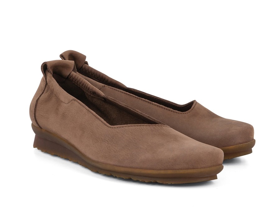 Woman ARCHE Ballerina Flats | Barege Cognac | Peter Sheppard Footwear