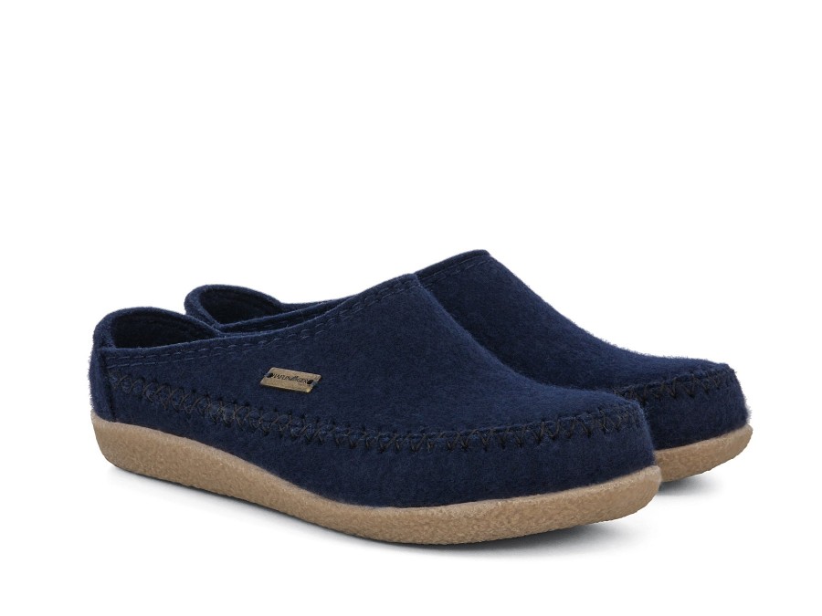 Woman HAFLINGER Slippers | Credo Dk Blue | Peter Sheppard Footwear