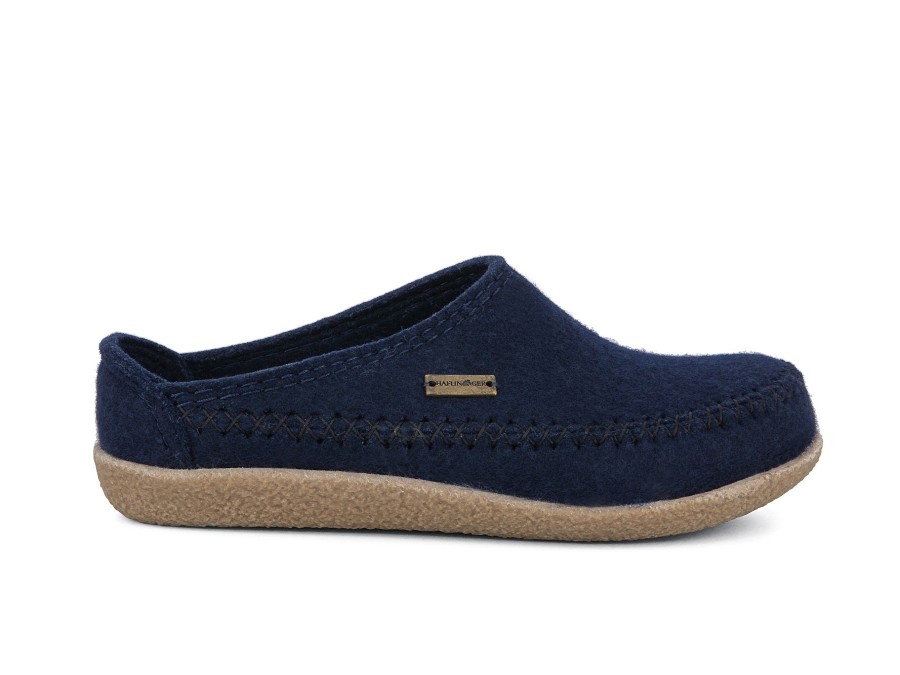 Woman HAFLINGER Slippers | Credo Dk Blue | Peter Sheppard Footwear