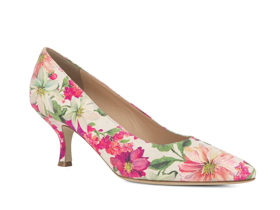 Woman ALBA TECI Heels | Anemone Pink Floral | Peter Sheppard Footwear