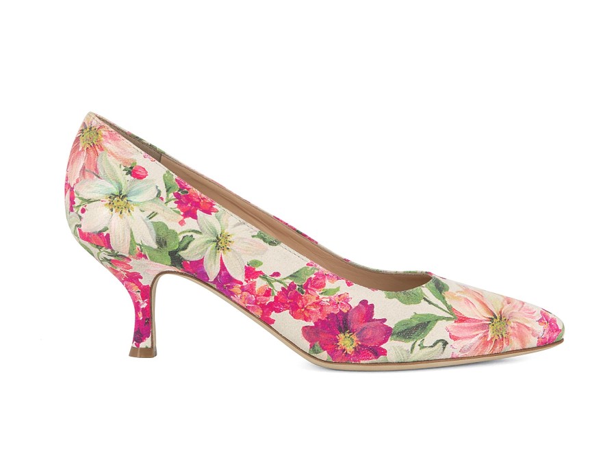 Woman ALBA TECI Heels | Anemone Pink Floral | Peter Sheppard Footwear