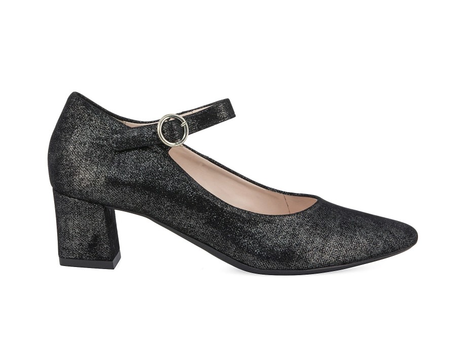 Woman ARA Heels | 11540 Black Metallic | Peter Sheppard Footwear