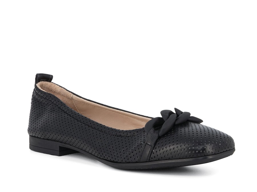 Woman HISPANITAS Ballerina Flats | Hastie Black | Peter Sheppard Footwear