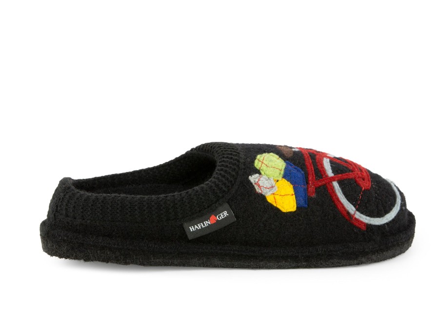 Woman HAFLINGER Slippers | Radl Black | Peter Sheppard Footwear