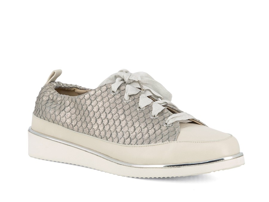 Woman CHARLES COOPER Lace-Ups | Sagata Pewter | Peter Sheppard Footwear