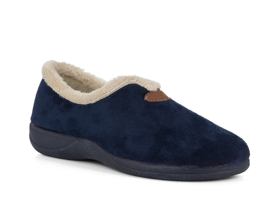 Woman CALZAMUR Slippers | Carmine Navy | Peter Sheppard Footwear