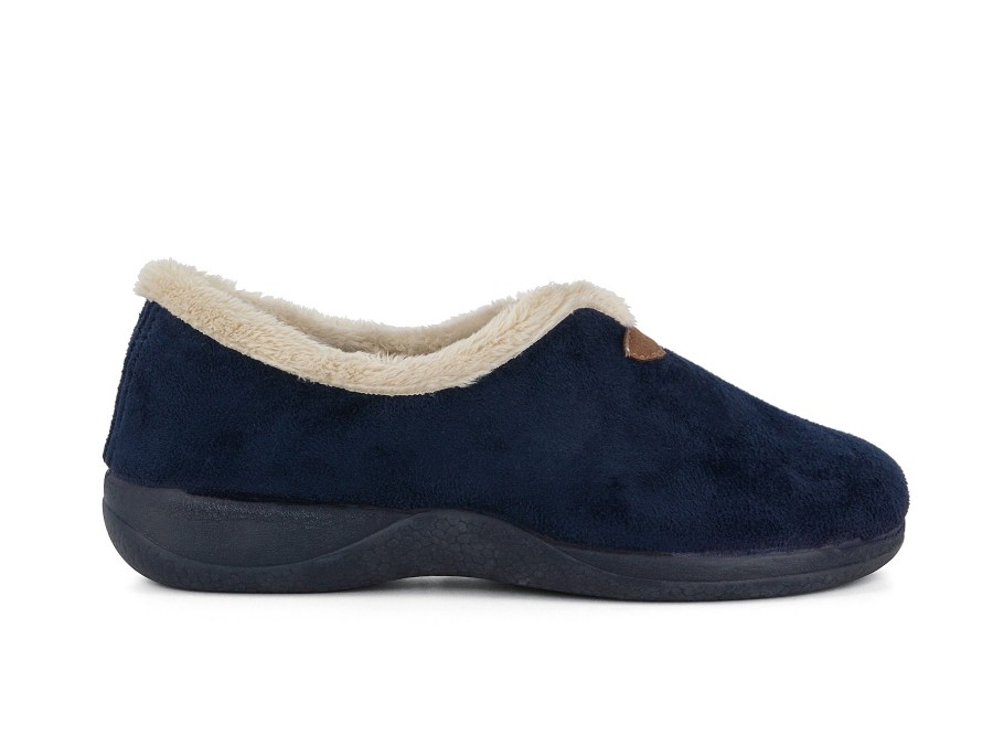 Woman CALZAMUR Slippers | Carmine Navy | Peter Sheppard Footwear