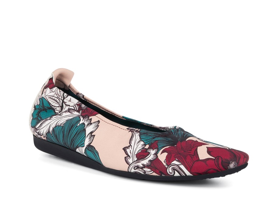 Woman ARCHE Ballerina Flats | Laiuza Pink Floral | Peter Sheppard Footwear