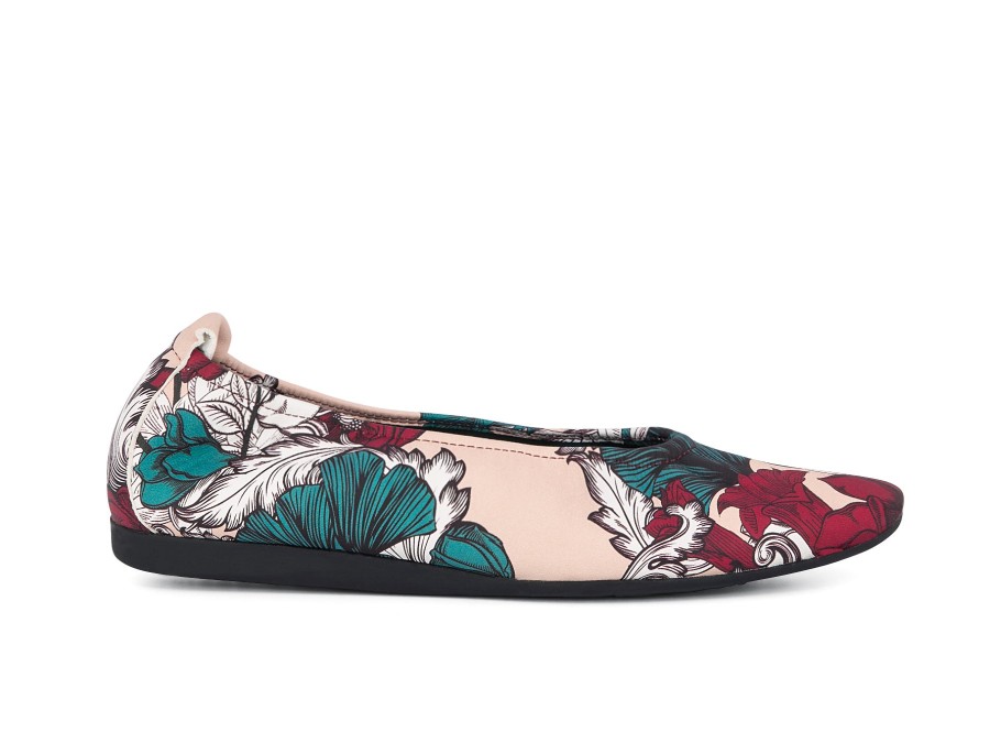 Woman ARCHE Ballerina Flats | Laiuza Pink Floral | Peter Sheppard Footwear