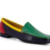 Woman LOGGIA Loafers | Lamba 2 Navy~Green~Yellow~Re | Peter Sheppard Footwear