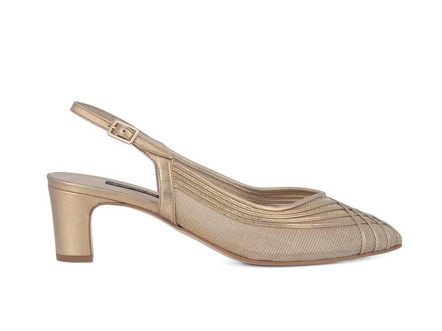 Woman ARGENTA Heels | Arihana Old Gold | Peter Sheppard Footwear