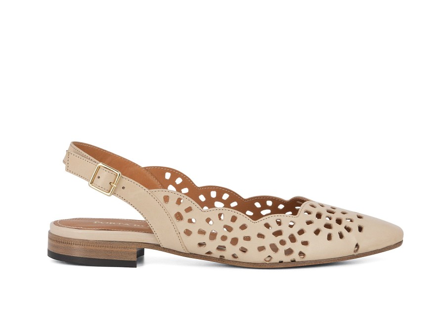 Woman PORTA ROSSA Ballerina Flats | Marino Nude | Peter Sheppard Footwear