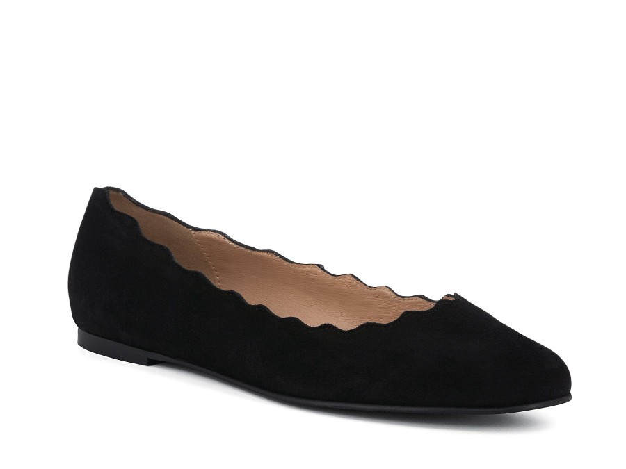 Woman STATUS Ballerina Flats | Sakura Black | Peter Sheppard Footwear