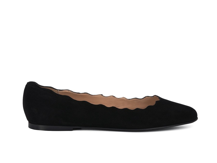 Woman STATUS Ballerina Flats | Sakura Black | Peter Sheppard Footwear