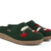 Woman HAFLINGER Slippers | Winterbird Dk Green | Peter Sheppard Footwear