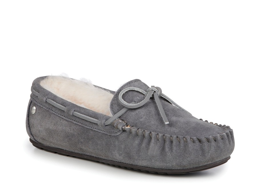 Woman EMU Slippers | Amity Dark Charcoal | Peter Sheppard Footwear