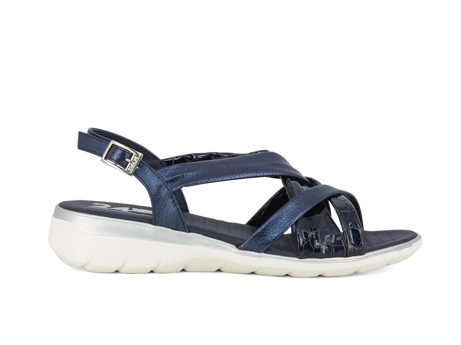 Woman 24HRS Sandals | 25688 Navy | Peter Sheppard Footwear