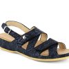 Woman VITAL Sandals | 0633 Navy Print | Peter Sheppard Footwear